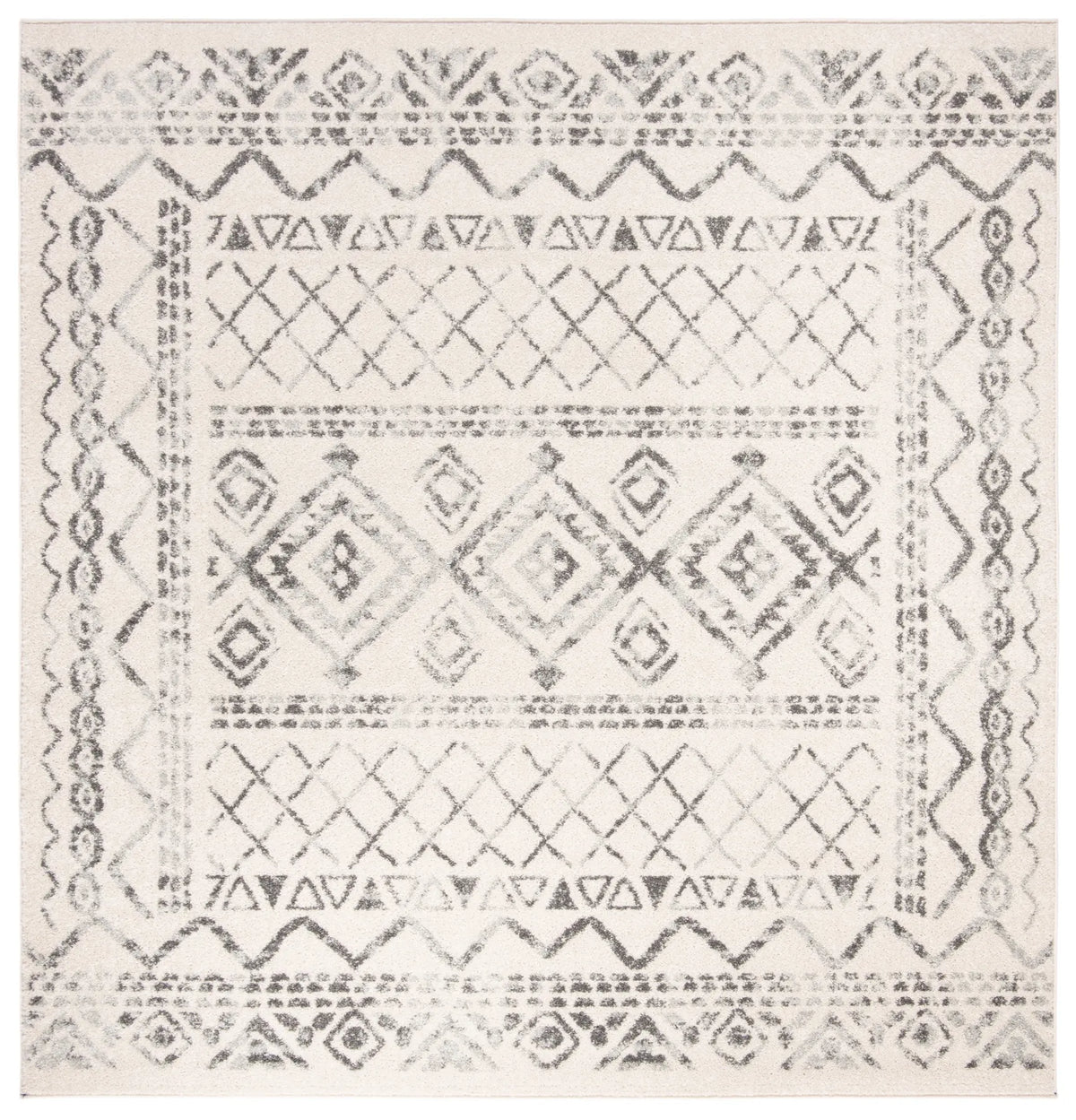 Safavieh Tulum 6'-7" x 6'-7" Rug in Ivory / Grey
