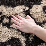 Safavieh Florida Shag 4'-0" x 6'-0" Rug in Dark Brown / Smoke