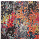 Safavieh Monaco 6'-7" x 6'-7" Rug in Blue / Orange