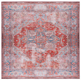 Safavieh Tucson 6'-0" x 6'-0" Rug in Rust / Blue