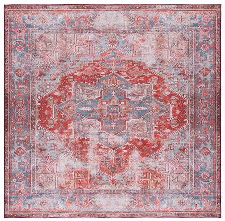 Safavieh Tucson 6'-0" x 6'-0" Rug in Rust / Blue