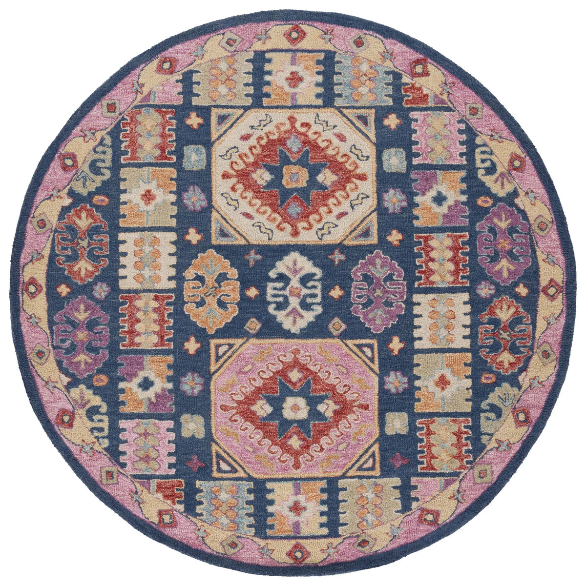 Safavieh Aspen 7'-0" x 7'-0" Rug in Blue / Red