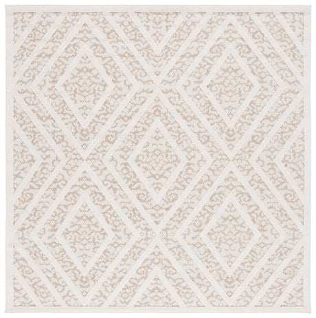 Safavieh Martha Stewart Global 6'-7" x 6'-7" Rug in Light Beige / Brown