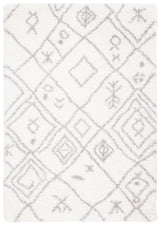 Safavieh Fontana Shag  800 4'-0" x 6'-0" Rug in Cream / Grey