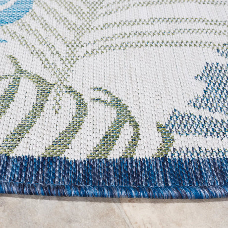 Safavieh Courtyard 6'-7" x 6'-7" Rug in Beige / Green Blue