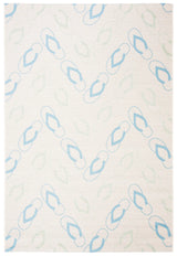 Safavieh Courtyard 4'-0" x 5'-7" Rug in Beige / Aqua