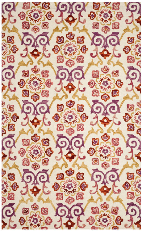 Safavieh Suzani 5'-0" x 8'-0" Rug in Ivory / Rust