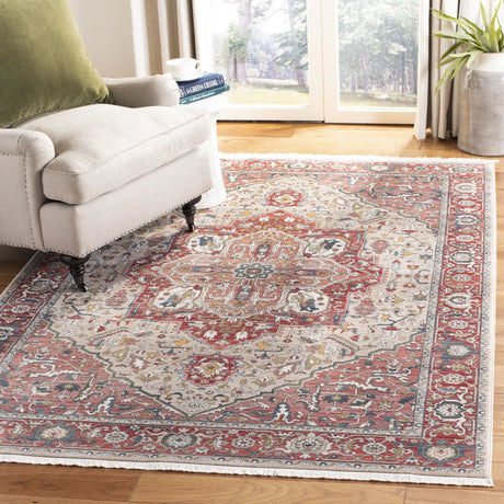 Safavieh Vintage Persian 4'-0" x 6'-0" Rug in Red / Ivory