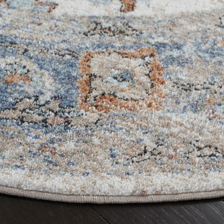 Safavieh Jasmine 5'-3" x 5'-3" Rug in Ivory / Blue