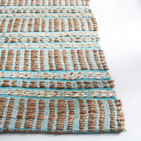 Safavieh Natural Fiber 4'-0" x 6'-0" Rug in Teal / Natural