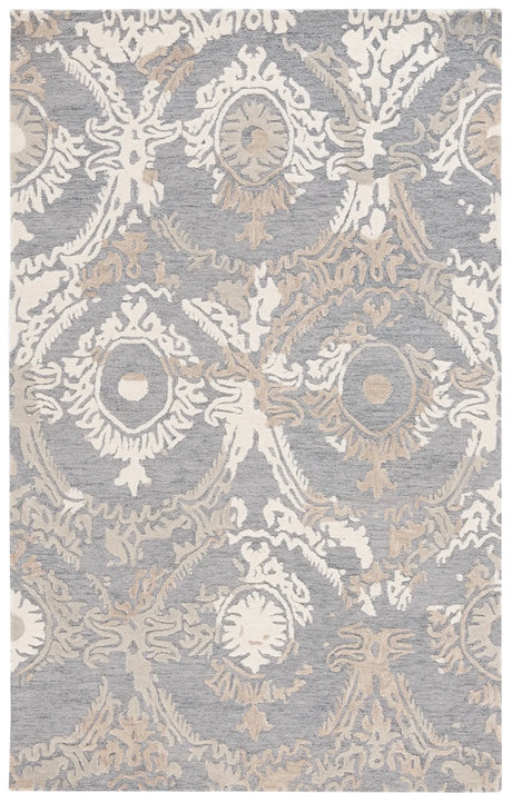 Safavieh Ebony 4'-0" x 6'-0" Rug in Grey / Ivory