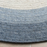 Safavieh Braided 5'-0" x 7'-0" Rug in Ivory / Blue