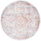 Safavieh Shivan 100 6'-7" x 6'-7" Rug in Ivory / Rust