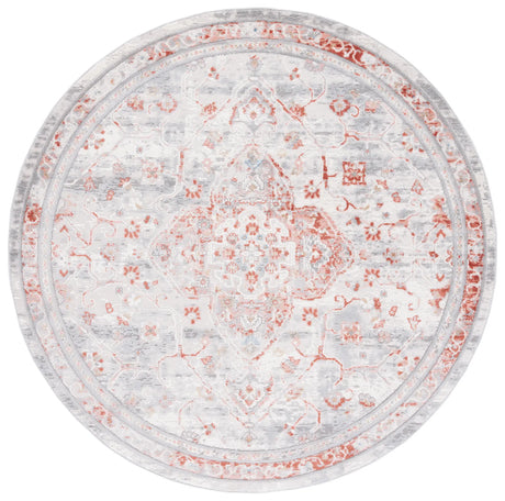 Safavieh Shivan 100 6'-7" x 6'-7" Rug in Ivory / Rust