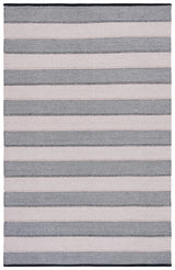 Safavieh Striped Kilim 4'-0" x 6'-0" Rug in Ivory / Black
