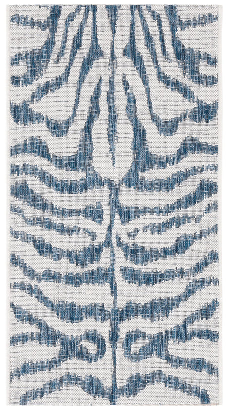 Safavieh Courtyard 2'-0" x 3'-7" Rug in Ivory / Navy