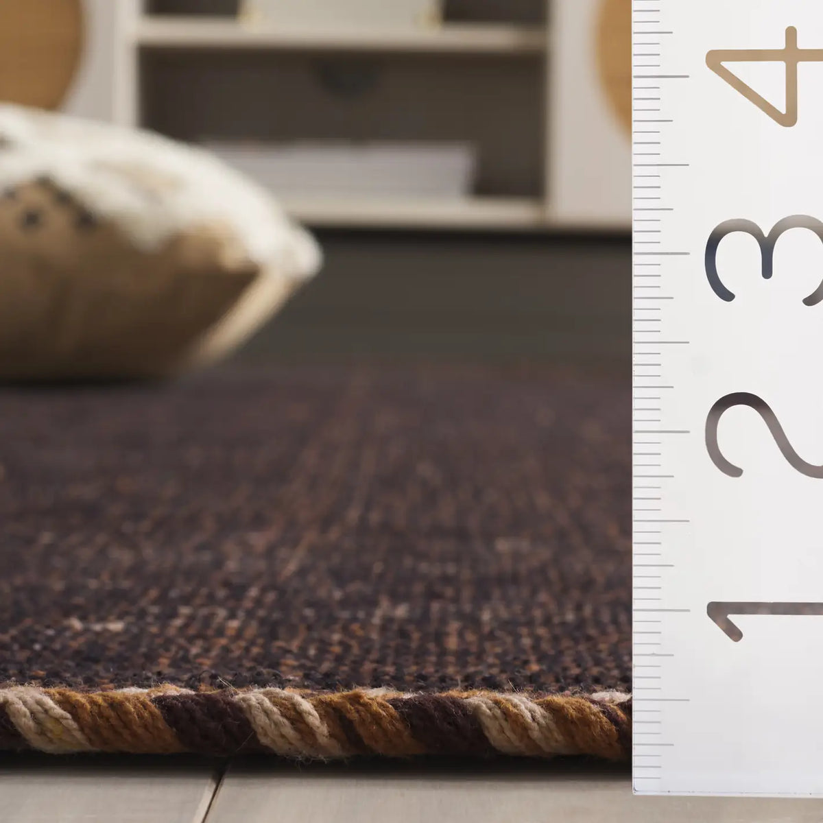 Safavieh Montauk 4'-0" x 6'-0" Rug in Brown / Black