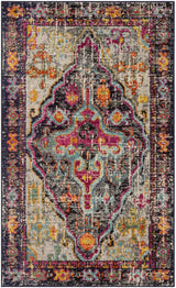 Safavieh Monaco 3'-0" x 5'-0" Rug in Grey / Fuchsia