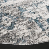 Safavieh Ravine Shag 6'-7" x 6'-7" Rug in Blue / Ivory