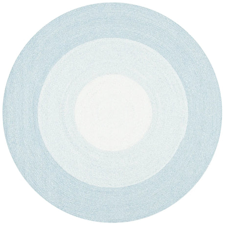 Safavieh Braided 5'-0" x 5'-0" Rug in Aqua / Ivory