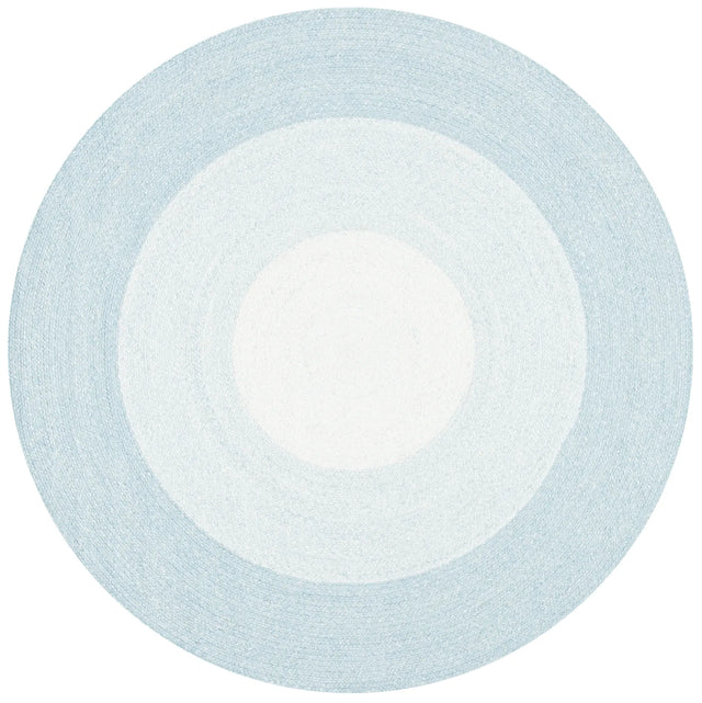 Safavieh Braided 5'-0" x 5'-0" Rug in Aqua / Ivory