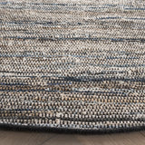 Safavieh Rag Rug 6'-0" x 6'-0" Rug in Light Blue / Black