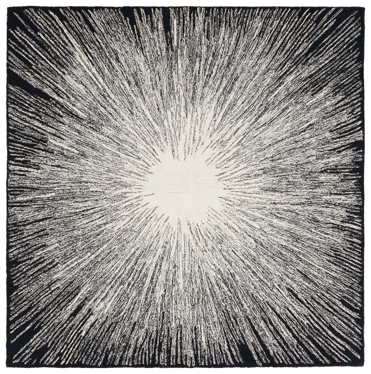 Safavieh Abstract 6'-0" x 6'-0" Rug in Ivory / Black