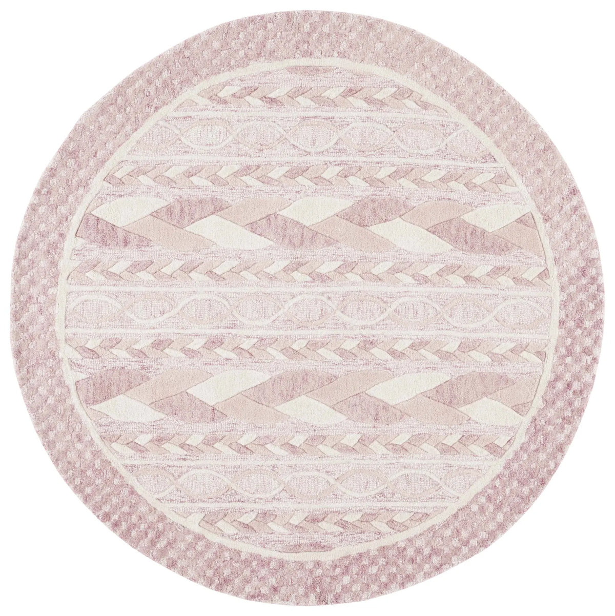 Safavieh Metro 6'-0" x 6'-0" Rug in Pink / Ivory