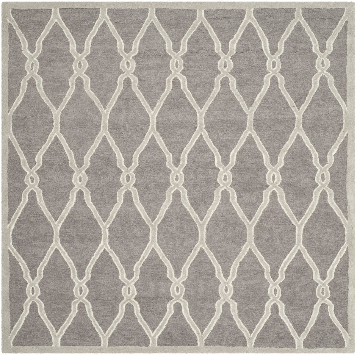 Safavieh Cambridge 6'-0" x 6'-0" Rug in Dark Grey / Ivory