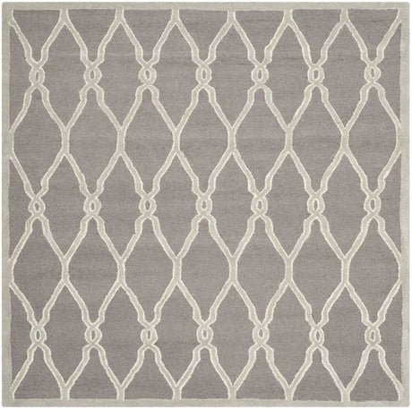 Safavieh Cambridge 6'-0" x 6'-0" Rug in Dark Grey / Ivory