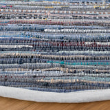 Safavieh Rag Rug 6'-0" x 6'-0" Rug in Purple / Blue