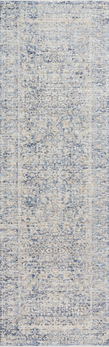Loloi Pandora Pan-01 Blue / Gold Rugs - runner flat