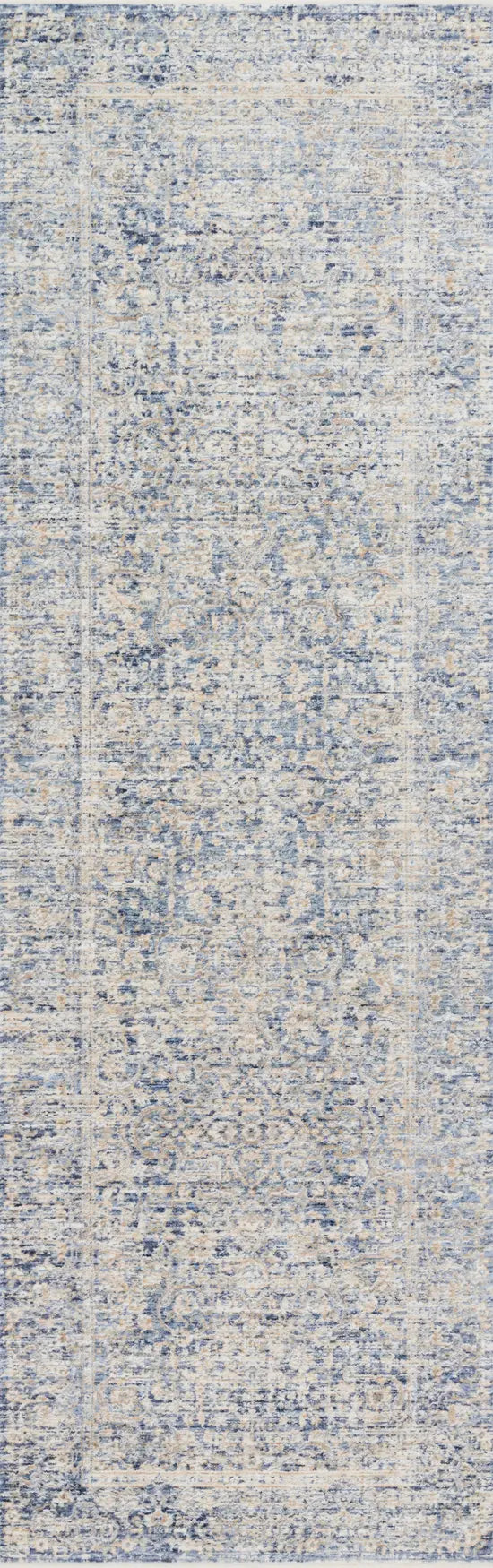 Loloi Pandora Pan-01 Blue / Gold Rugs - runner flat