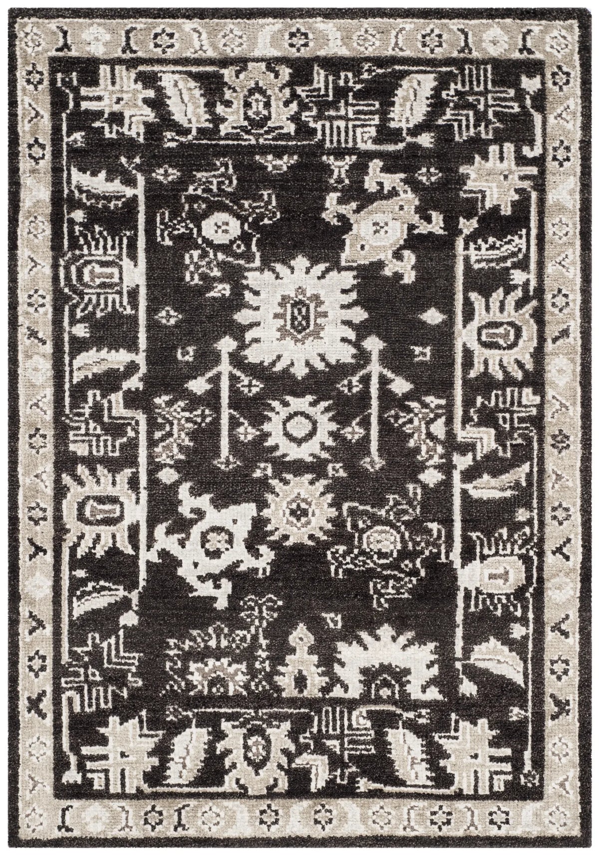 Safavieh Maharaja 4'-0" x 6'-0" Rug in Charcoal / Charcoal