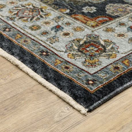 Oriental Weavers Sphinx Aberdeen 561B1 Blue/Multi Rugs - corner detail