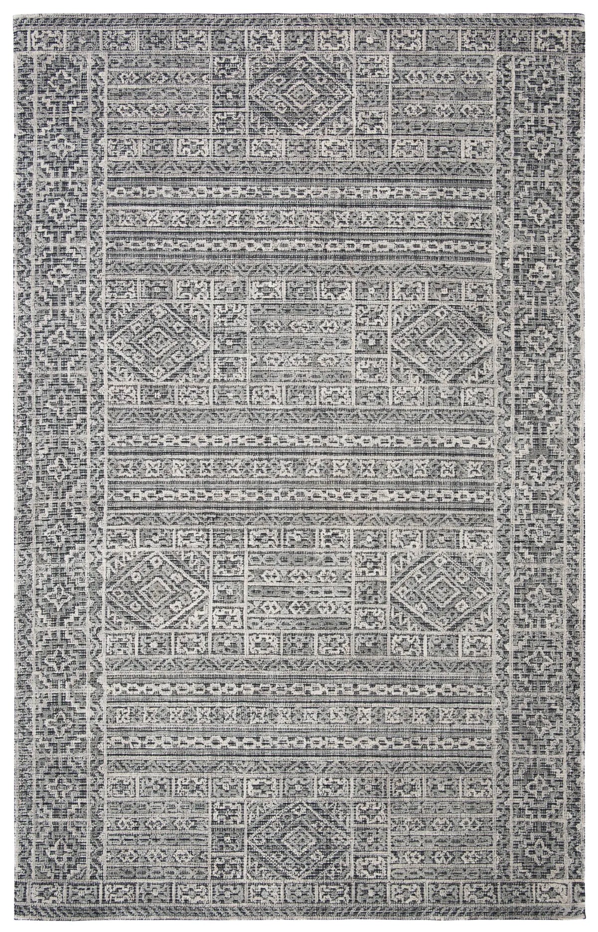 Safavieh Abstract 4'-0" x 6'-0" Rug in Grey / Black