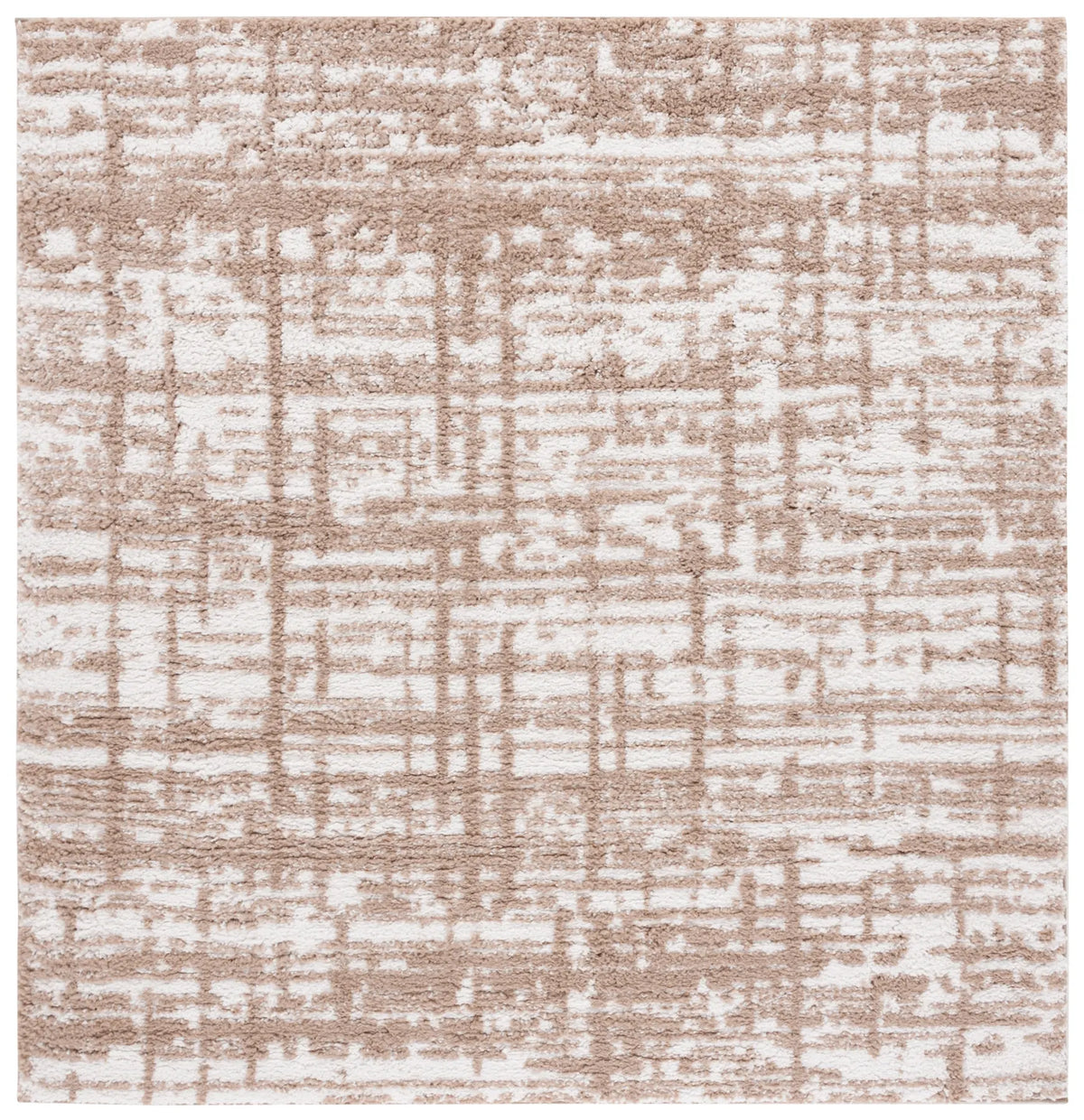Safavieh Rumi Shag 6'-7" x 6'-7" Rug in Beige / Ivory