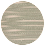 Safavieh Courtyard 6'-7" x 6'-7" Rug in Beige / Dark Green