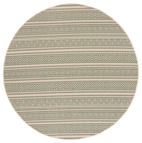 Safavieh Courtyard 6'-7" x 6'-7" Rug in Beige / Dark Green