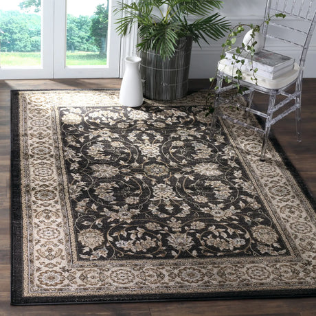 Safavieh Lyndhurst 4'-0" x 6'-0" Rug in Anthracite / Cream