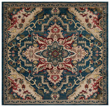 Safavieh Kashan 6'-7" x 6'-7" Rug in Blue / Beige