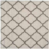 Safavieh Hudson Shag 7'-0" x 7'-0" Rug in Ivory / Grey