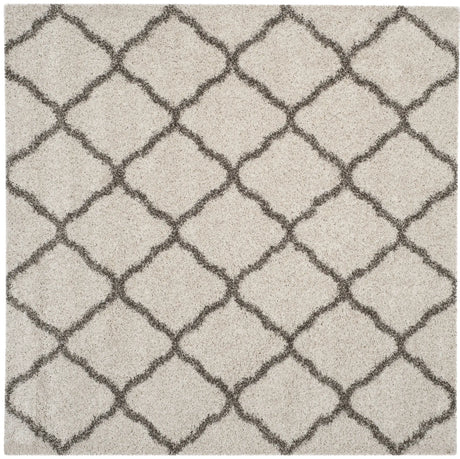 Safavieh Hudson Shag 7'-0" x 7'-0" Rug in Ivory / Grey