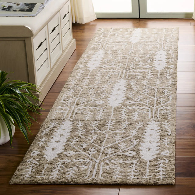 Safavieh Jardin 2'-3" x 8'-0" Rug in Light Brown / Ivory