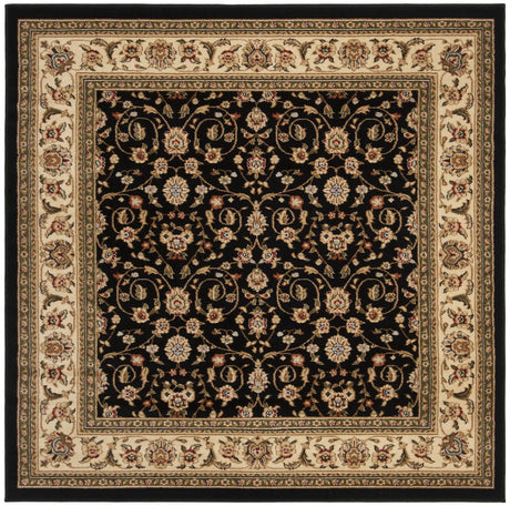 Safavieh Lyndhurst 6'-0" x 6'-0" Rug in Black / Ivory