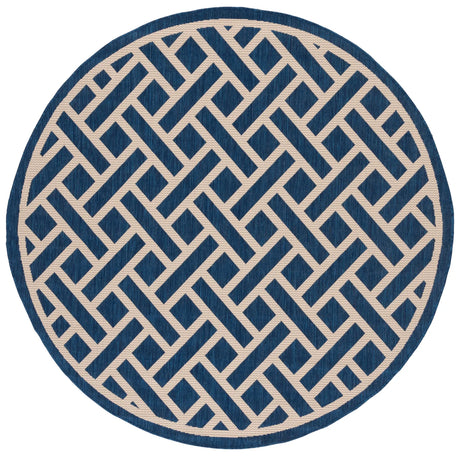 Safavieh Courtyard 6'-7" x 6'-7" Rug in Navy / Light Beige
