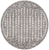 Safavieh Tulum 5'-0" x 5'-0" Rug in Dark Grey / Ivory