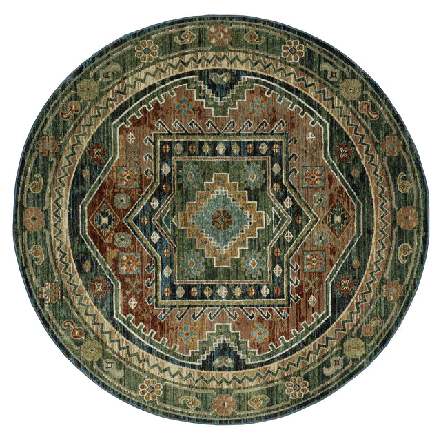 Oriental Weavers Sphinx Andorra 2442A Blue/Multi Rugs - round