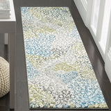 Safavieh Watercolor 2'-3" x 8'-0" Rug in Ivory / Peacock Blue