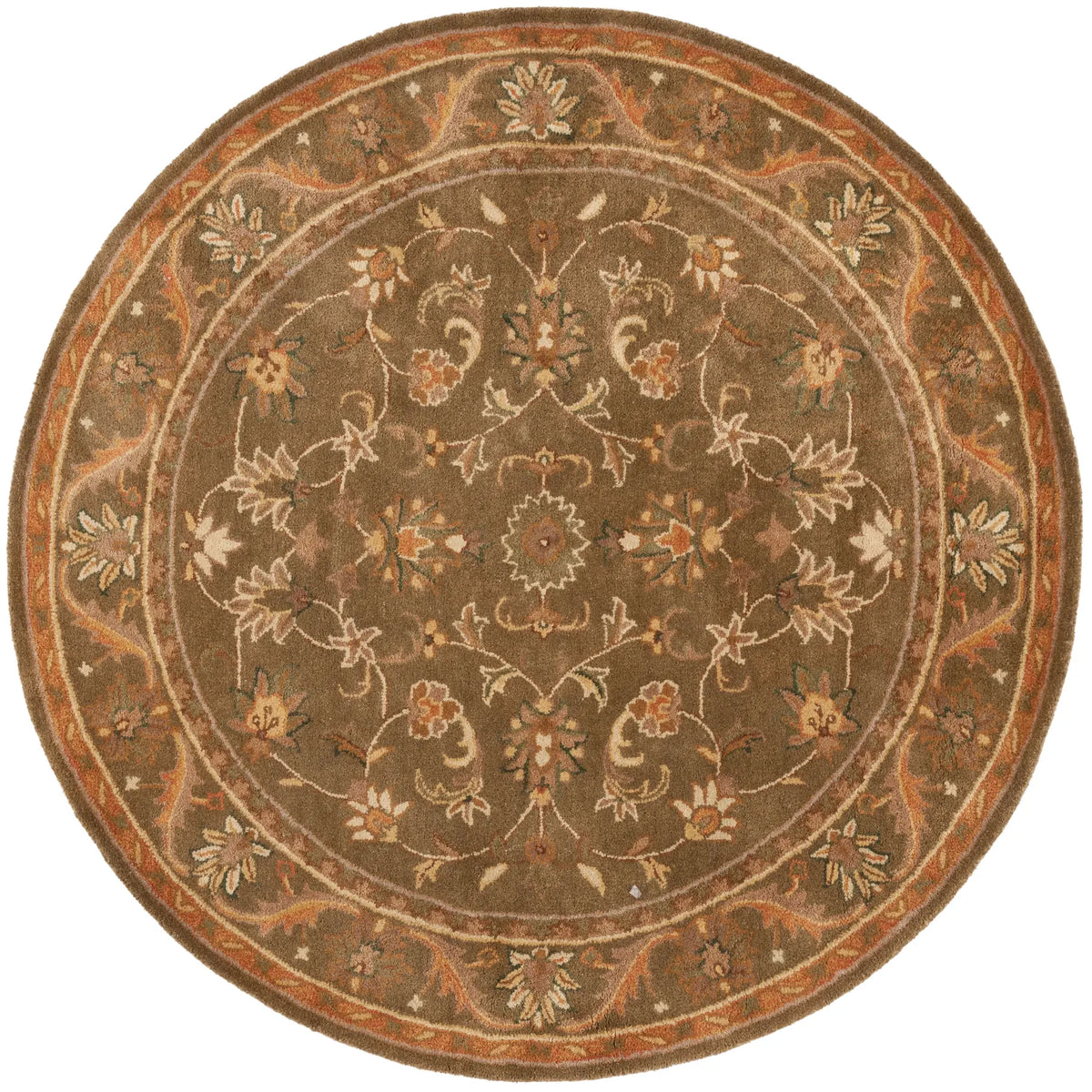 Safavieh Antiquity 6'-0" x 6'-0" Rug in Olive / Gold